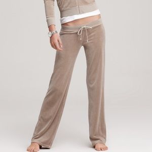 Tan Juicy Couture velour pants